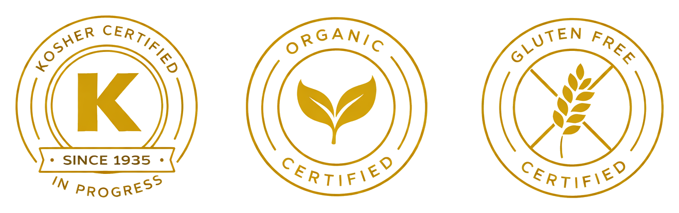 Kosher · Organic · Gluten Free